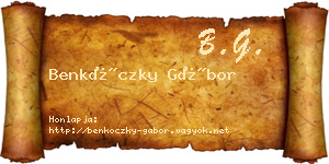 Benkóczky Gábor névjegykártya